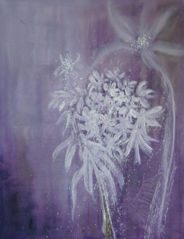 Blumenelfe l auf Leinw. 80x100cm
