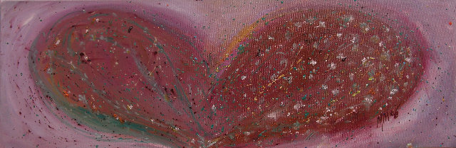 Blumenherzchen l auf Leinw. 40x70cm verkauft