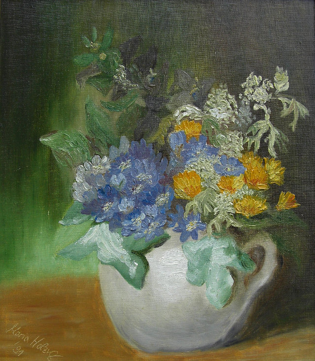 Blumentasse l auf Leinw. 30x40cm verkauft