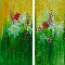 Gartenblumen l auf Leinw. 50x70cm