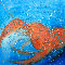 Flukrebshummer l auf Leinw. 100x100cm