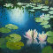 Seerosenteich l auf Leinw. 60x80cm